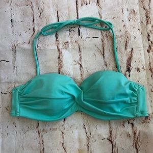 Victorias Secret Women 32B Blue Ruched Bikini Top